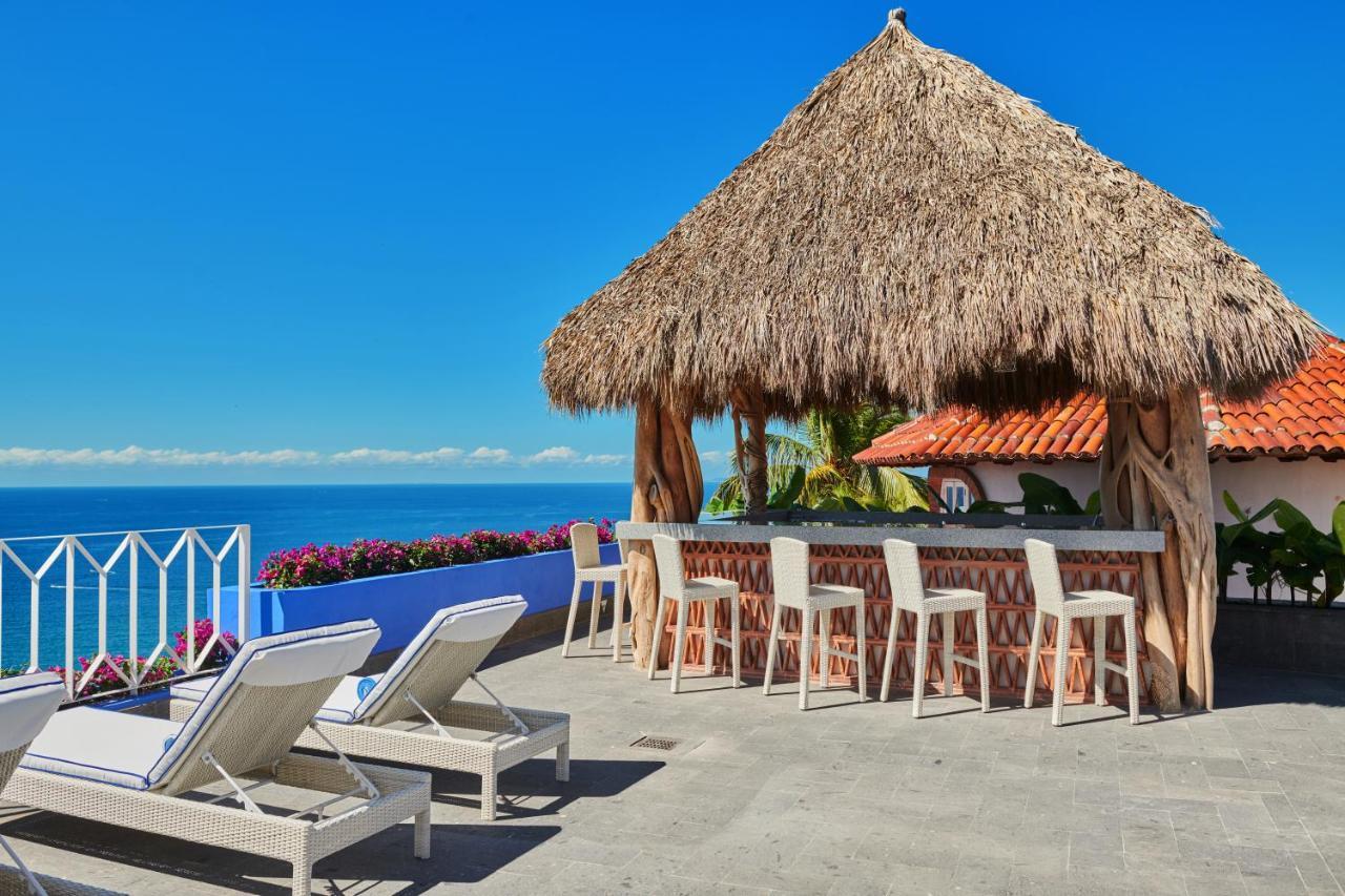Hotel Luxury Patio Azul (Adults Only) Πουέρτο Βαγιάρτα Εξωτερικό φωτογραφία Rooftop bar at the Hotel El Ganchán
